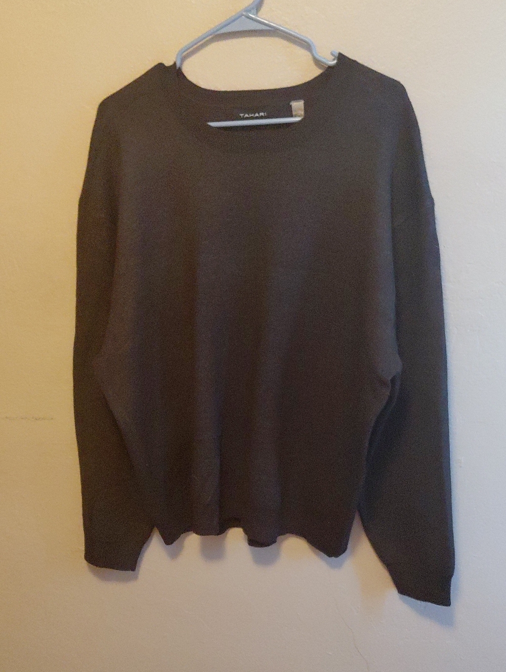 T Tahari Men's Crewneck Sweater - Dark Charcoal